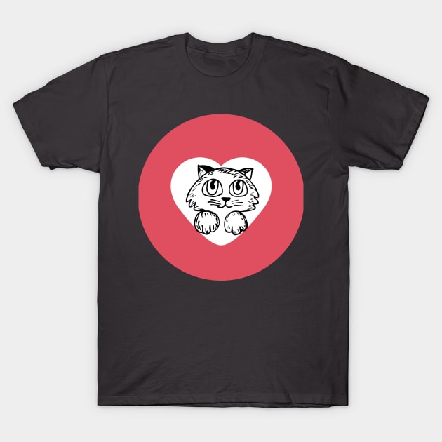 Cat lover/Cat in my heart T-Shirt by chakkybal